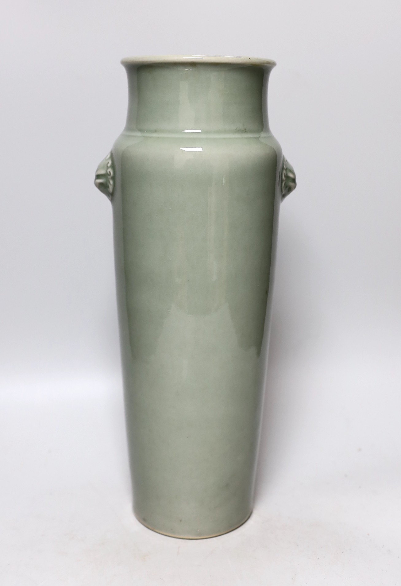A Chinese celadon glazed vase, 37cms high